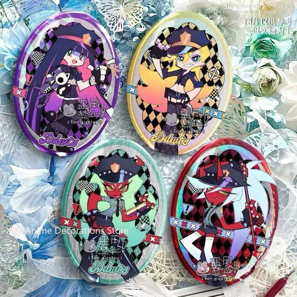 Embroidery Reddit - 4 個パンティ & ストッキング ガーターベルト付きペンダントバッジアニメかわいいブローチラペルピン DIY