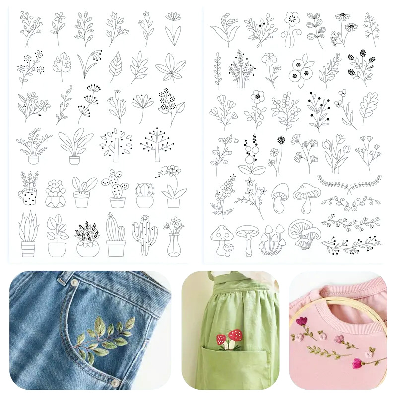 水溶性安定剤刺繍パターン、聖書の花柄ステッチ刺繍紙ウォッシュ - Embroidery Meaning のレビューと価格