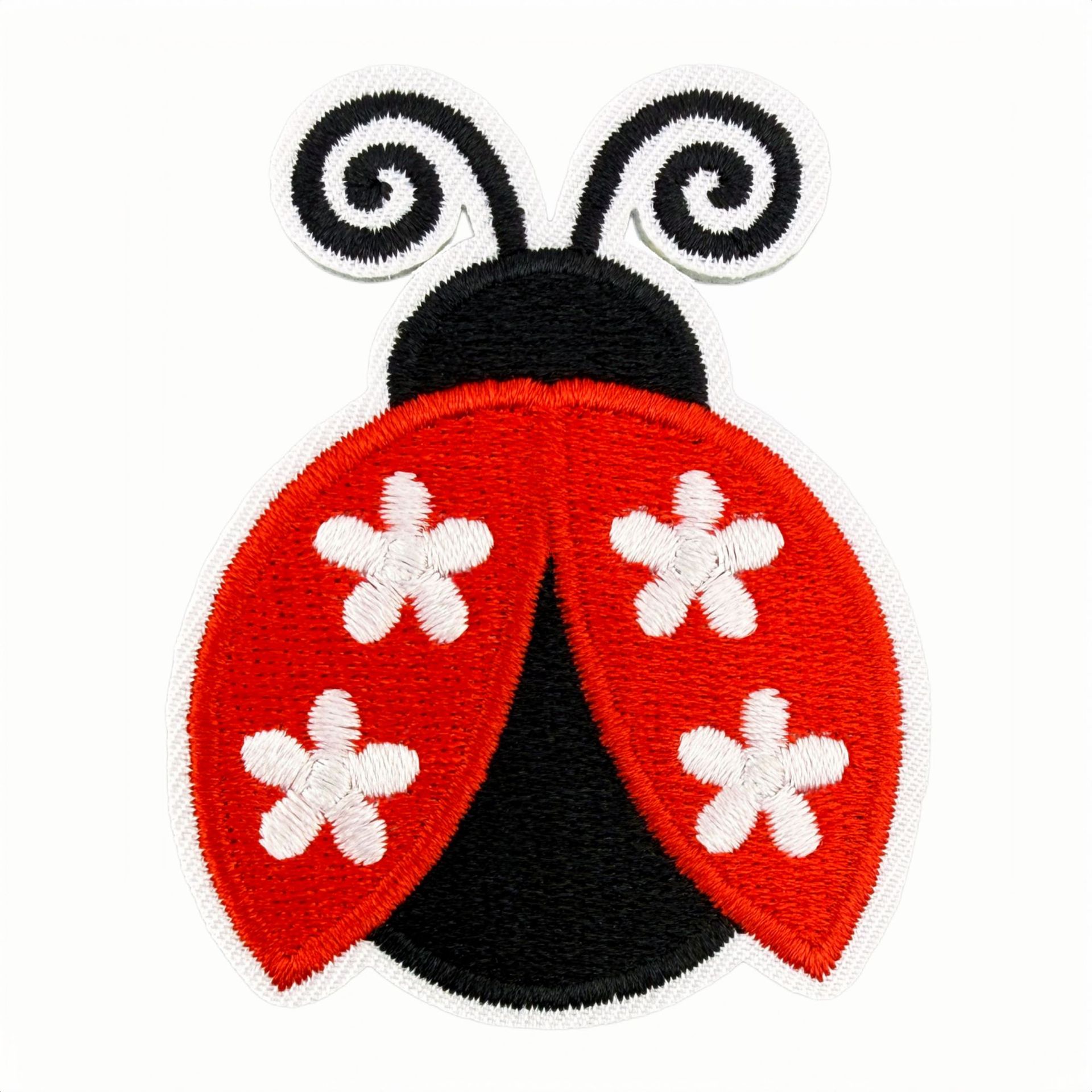 10個入り、漫画風のテントウムシの刺繍ワッペン。衣類のDIY - Embroidery Lady Bug のレビューと価格