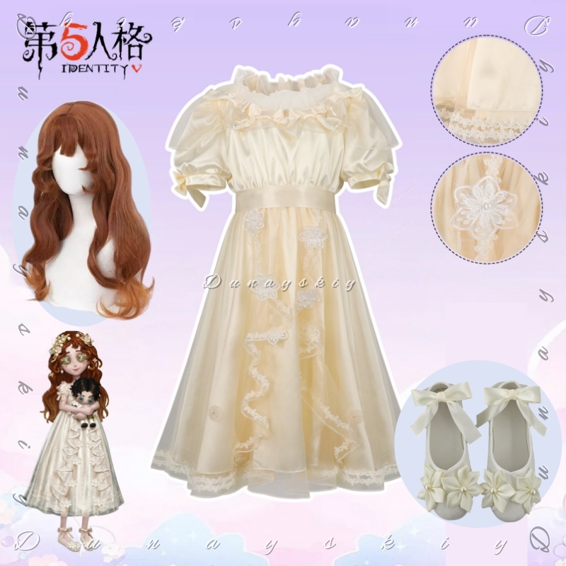 Identity V リトルガール オイディプス コスプレ衣 - Embroidery Yellow Dress のレビューと価格