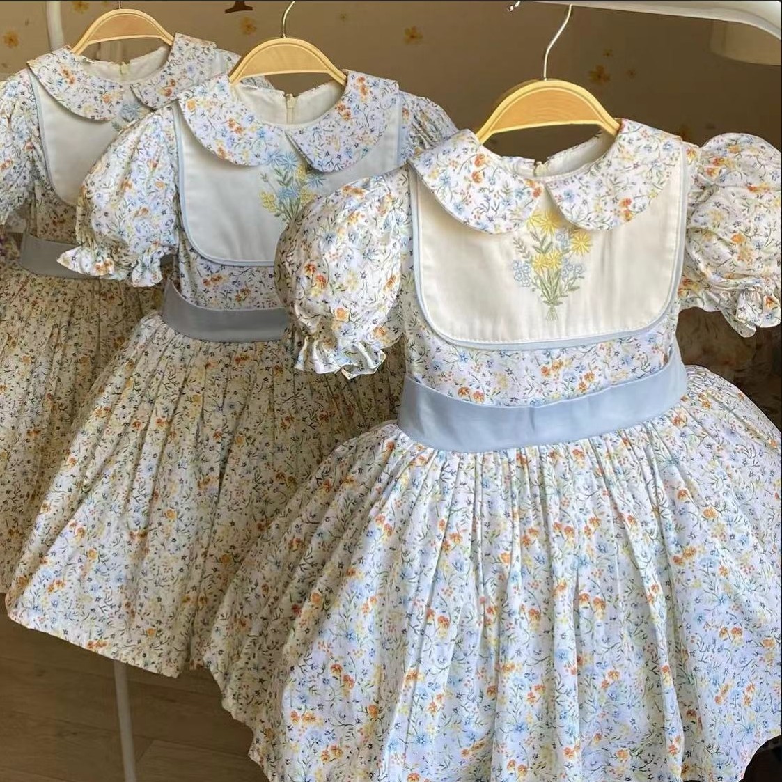 0-12Y 女の赤ちゃん夏の花刺繍トルコヴィンテージプリンセ - Embroidery Yellow Dress のレビューと価格