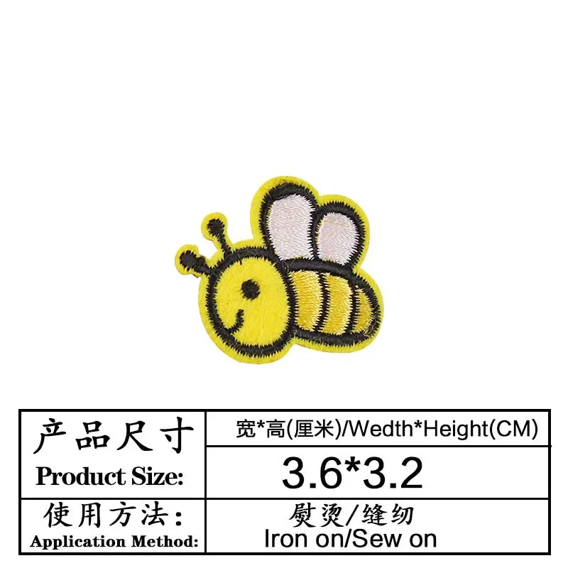 100 ピース/ロット小さな刺繍パッチオオハシ毛虫カブトムシ - Embroidery Lady Bug のレビューと価格