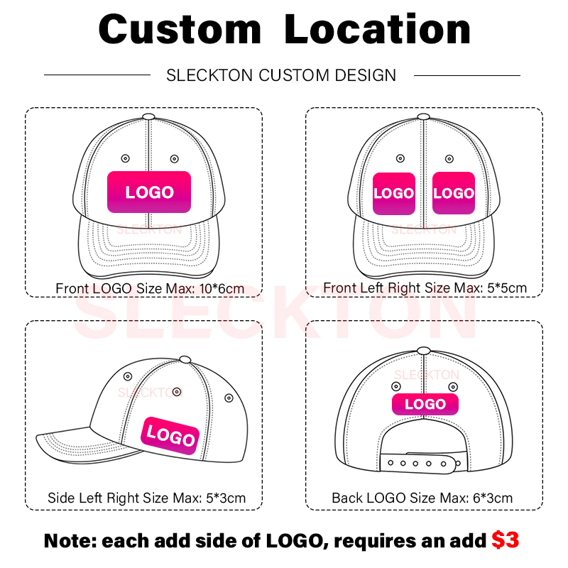 Sleckton-男性と女性のためのカスタムロゴ付き野球帽, - Embroidery Design Logo のレビューと価格