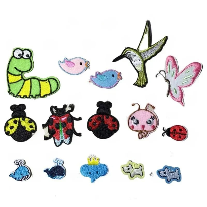 高級動物刺embroideryパッチ,猫の鳥,昆虫,クジラ, - Embroidery Lady Bug のレビューと価格